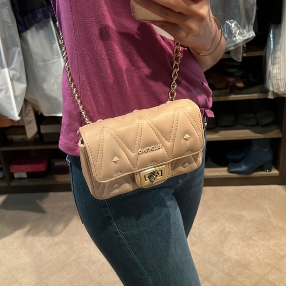 Valentino By Mario Valentino Papillon Studs Quilted Leather Crossbody Or Bum Bag - Picture 13 of 17